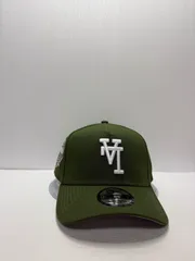 Newera ロサンゼルスドジャース 40thアニバーサリー リバースロゴ 9forty A-FRAME スナップバックキャップ オリーブカラー