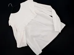w closet ダブルクローゼット カットワーク ビックカラー ブラウス シャツ sizeF/白 ■◇ レディース