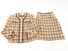 Aylesbury アリスバーリー ツイード セットアップ ジャケット スカート スーツ size上9 51 下9 48/ベージュ ◇■ レディース