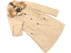 MACPHEE マカフィー トゥモローランド ラクーンファー 裏地付き スタンドカラー コート size38/ベージュ ◇■ レディース