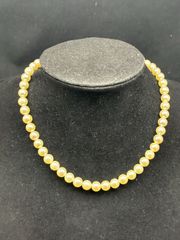ボール チェーン ゴールド ホワイト 40cm 5mm ネックレス チョーカー 