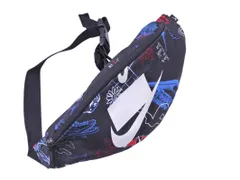 NIKE ナイキ 総柄 ウエストポーチ バッグ 黒 ■■ メンズ