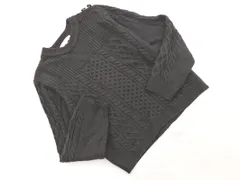 grove グローブ ケーブル編み ニット セーター sizeS/チャコール ◇■ レディース