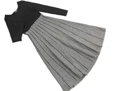 MERCURYDUO マーキュリーデュオ 千鳥格子柄 ドッキング ワンピース sizeF/黒ｘ白 ◇■ レディース