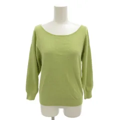 アプワイザーリッシェ Apuweiser-riche ニット セーター 襟デザイン 長袖 2 黄緑 ライトグリーン 0226 ■GY09