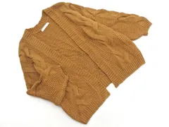 Bou Jeloud ブージュルード ケーブル編み ボリュームスリーブ ショール カーディガン sizeF/茶 ◇■ レディース