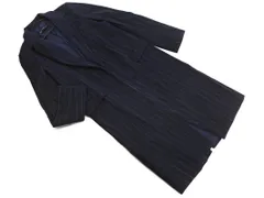 ZARA WOMAN ザラ ウーマン ウール混 ストライプ ロング コート sizeXS/紺 ◇■ レディース