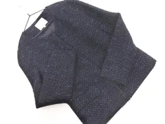 BEAUTY & YOUTH ビューティ&ユース ユナイテッドアローズ ツイード ノーカラー ジャケット sizeS/黒ｘ青 ◇■ レディース