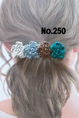 お花4連バレッタ