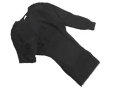 RESEXXY リゼクシー Vネック シャギー ニット ワンピース sizeF/黒 ◇■ レディース