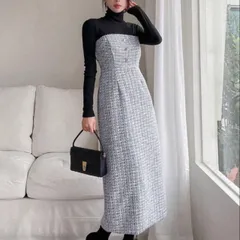 【新品タグ付き】タートルネック ロングワンピース　SHEIN Mサイズ