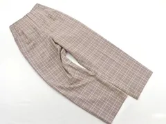 Heather ヘザー チェック ワイド パンツ sizeM/茶 ◇■ レディース