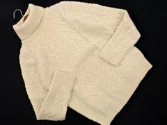 green label relaxing グリーンレーベルリラクシング ユナイテッドアローズ ウール100% ケーブル編み タートルネック ニット セーター size38/アイボリー ◇■ レディース