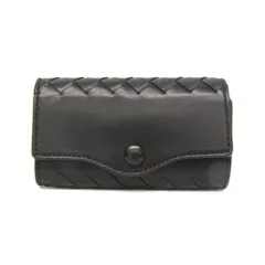 ボッテガ・ヴェネタ(Bottega Veneta) イントレチャート メンズ,レディース レザー キーケース ブラック