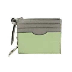 ロエベ(Loewe) アナグラム スクエア コインカードホルダー レディース レザー 小銭入れ・コインケース グレー,ライトグリーン