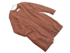 AZUL BY MOUSSY アズールバイマウジー ウール混 ケーブル編み ロング カーディガン sizeS/茶 ◇■ レディース