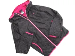 NIKE ナイキ ドット ジップアップ パーカー sizeL/黒ｘピンク ◇■ レディース
