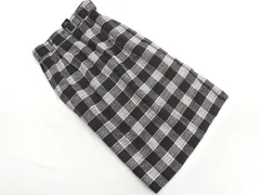 Heather ヘザー ウール混 ベルト付き チェック タイト スカート sizeF/黒 ◇■ レディース