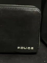 【中古】 POLICE TRENTO 長財布 レザー ブラック ラウンドファスナー メンズのサムネイル