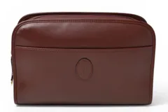 カルティエ クラッチバッグ マストライン Cartier ヴィンテージ メンズバッグ レザー ボルドー  【中古】