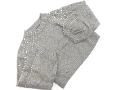 ZARA ザラ パールビーズ ニット セーター sizeS/グレー ◇■ レディース