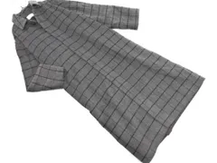 KBF ケービーエフ アーバンリサーチ ウール混 チェック ステンカラー コート sizeONE/グレー ◇■ レディース