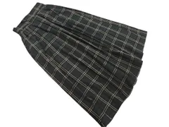 earth music&ecology アースミュージック＆エコロジー チェック ロング スカート sizeF/緑 ◇■ レディース