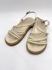 ORiental TRaffic オリエンタルトラフィック ラインストーン チューブストラップ サンダル sizeLL/アイボリー ■◆レディース