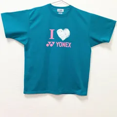 古着　美品　YONEX　ヨネックス　VERYCOOL　涼感機能　半袖クルーネックTシャツ　ユニセックス　Lサイズ　ドライ　ターコイズブルー　青　スポーツウェア　通気性　速乾性