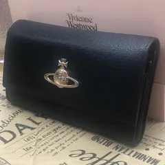 ヴィヴィアンウエストウッド 長財布 2つ折り オーヴ 革 黒 カード 札入れ GA452