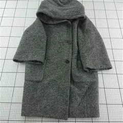 ◇ ⊇ ロペ ROPE モヘヤ混フード付きコート グレー系 36 レディース E  【1602040006395】