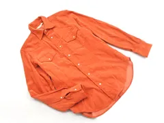 EDIFICE エディフィス コーデュロイ シャツ size38/オレンジ ◇■ メンズ