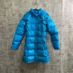 【T-172】adidas オリジナルス　ロングダウンコート　M ブルー　青　フード