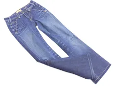 Yanuk ヤヌーク USED加工 フレア デニムパンツ size23/インディゴ ■■ レディース