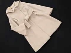 ADAM ET ROPE' アダムエロペ ウール混 フード 付き ノーカラー コート size36/オフホワイト ◇■ レディース