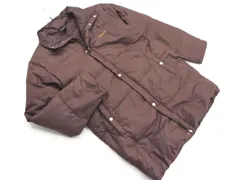 adidas アディダス ロゴ 刺 ダウン コート sizeL/ブラウン ◆■ メンズ