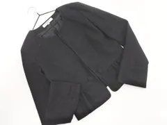 NATURAL BEAUTY BASIC ナチュラルビューティーベーシック ラメ ノーカラー ジャケット sizeM/黒 ◇■ レディース