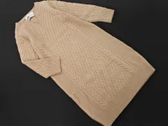 green label relaxing グリーンレーベルリラクシング ユナイテッドアローズ ウール混 キーネック ニット ワンピース ベージュ ◇■ レディース