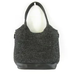 モノコムサ MONO COMME CA トートバッグ フェイクレザー 2WAY 黒 *A294 