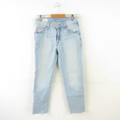 ギャップ GAP ウォッシュウェルミッドライズガールフレンドデニム ストレッチ 青 25 *A530