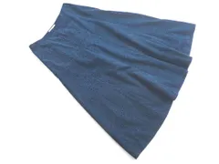 LAURA ASHLEY ローラ アシュレイ 総柄 ロング スカート size13/紺ｘ緑 ■■ レディース