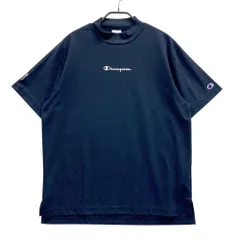 サイズ：LARGE CHAMPION GOLF チャンピオンゴルフ 2024年モデル モックネック 半袖Tシャツ  ネイビー系 [240101562656] ゴルフウェア メンズ ストスト