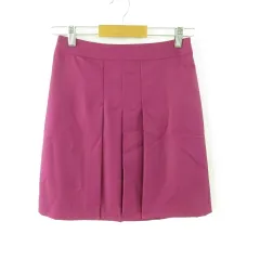 ギャミヌリィ gaminerie スカート ミニ プリーツ 紫 S *T782