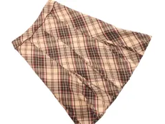 TRANS WORK トランスワーク チェック フレア スカート size42/ベージュ ◇■ レディース