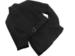 INDIVI インディヴィ アンゴラ混 ウエストベルト付き スタンドカラー コート size38/黒 ◇■ レディース