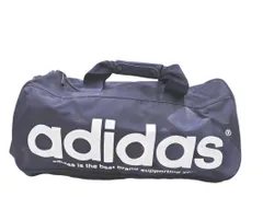 adidas アディダス ロゴ ボストン バッグ 紺 ■■ メンズ