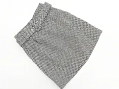 MAJESTIC LEGON マジェスティックレゴン ベルト付き 千鳥柄 Aライン 台形 スカート sizeM/白ｘ黒 ◇■ レディース