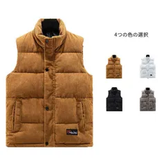 ダウンベスト メンズ アウター 秋冬 冬 防寒 保温性 厚手 中綿 ボリューム ジップアップ ボタン おしゃれ M0302-BJ0K-1