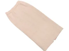 rienda リエンダ スリット ニット スカート sizeF/ベージュxラメ ◇■ レディース