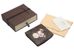 極美品 LOUIS VUITTON ルイヴィトン ポルトフォイユマルコ M61666 二つ折り財布 村上隆 モノグラムパンダ 中古 4b013175